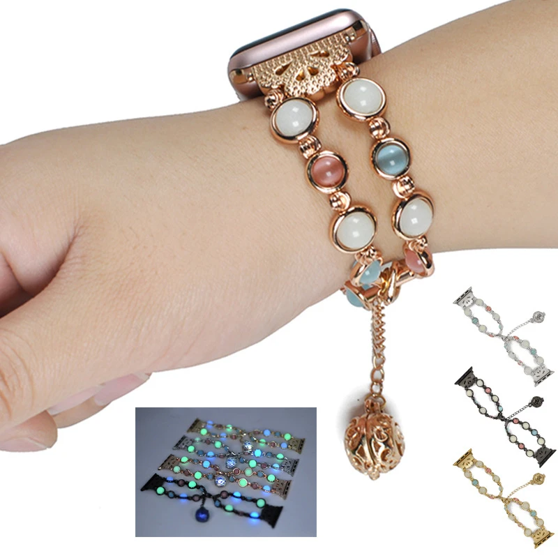 Luminescence Bracelet For Apple Watch series 4/3/2/1 Band 44mm 40mm 42mm 38mm Women Watch Band Jewellery Watch Strap
Luminescence Bracelet For Apple Watch series 4/3/2/1 Band 44mm 40mm 42mm 38mm Women Watch Band Jewellery Watch Strap