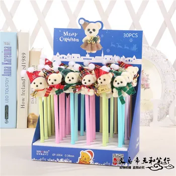 30 pcs Gel Pens Christmas plush bear black colored gel-inkpens for writing Cute stationery office school supplies
30 pcs Gel Pens Christmas plush bear black colored gel-inkpens for writing Cute stationery office school supplies