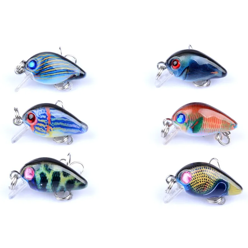 6PCS/Lot 1.5g 3cm Topwater Camouflage Wobbler Japan Mini Fly Fishing 0.1-0.2m Crankbait Cranks Lure Baits
6PCS/Lot 1.5g 3cm Topwater Camouflage Wobbler Japan Mini Fly Fishing 0.1-0.2m Crankbait Cranks Lure Baits