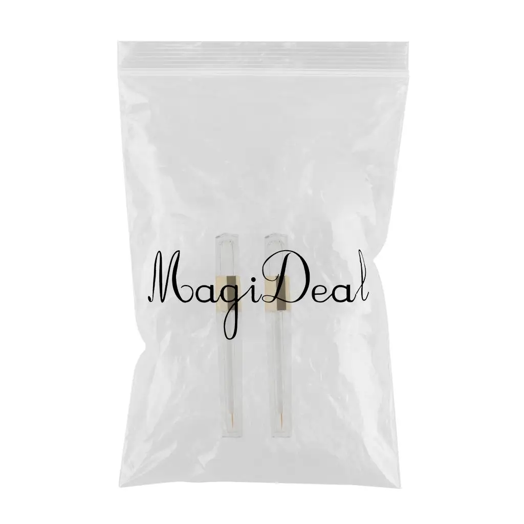 2pcs/set 5ml Refillable Empty Clear Eyeliner Vials Tube Eyelash Oil /Mascara/ Eye Gloss Liquid Bottle Container With Brush