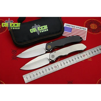GREEN THORN AMAX S35VN blade Titanium handle Flipper folding knife Outdoor camping hunting pocke fruit knives Survival EDC tools
GREEN THORN AMAX S35VN blade Titanium handle Flipper folding knife Outdoor camping hunting pocke fruit knives Survival EDC tools
