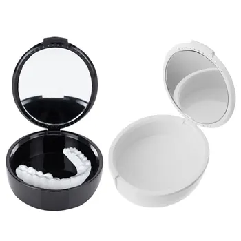 Black White High-class Denture Storage Box With Mirror Orthodontic Mouth Guard Denture Box Kit
Black White High-class Denture Storage Box With Mirror Orthodontic Mouth Guard Denture Box Kit