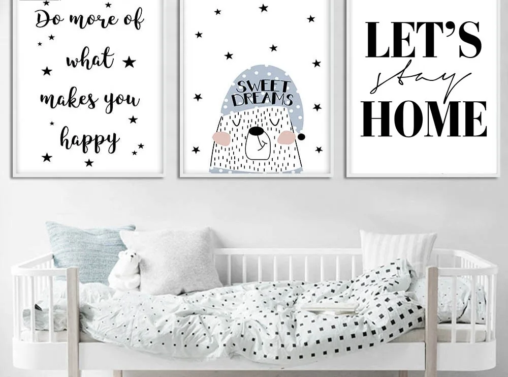 Cartoon-Bear-Animal-Wall-Art-Canvas-Nordic-Poster-Nursery-Quote-Prints-Painting-Wall-Picture-Baby-Children(2)