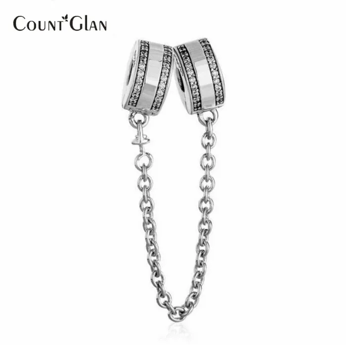 2017 Spring Brand Logo Safety Chain Charms Authentic Clip 925 Sterling Silver Clear CZ Stopper Beads To Make Jewelry
2017 Spring Brand Logo Safety Chain Charms Authentic Clip 925 Sterling Silver Clear CZ Stopper Beads To Make Jewelry