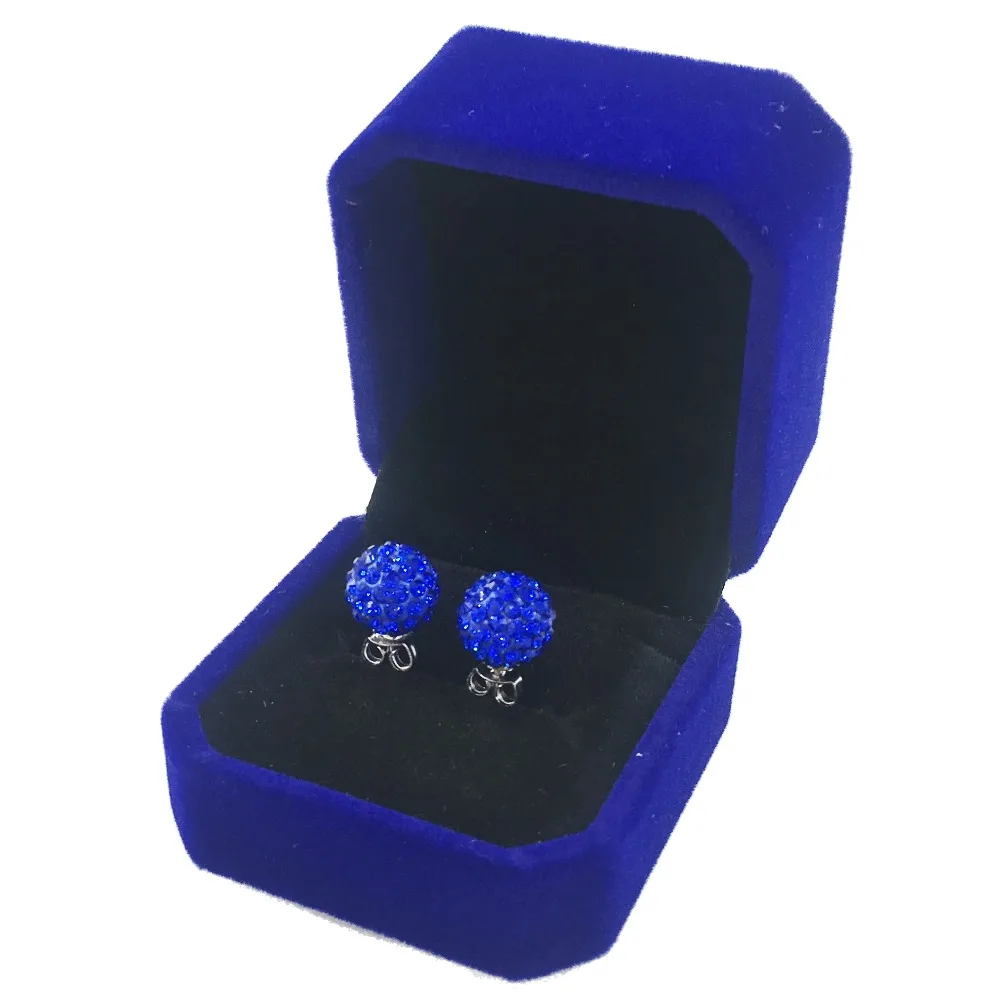 Samonica Royal Blue Sterling Silver Czech Crystal Rhinestones Crystal Clay Ball 10mm Stud Earrings with Gift Box
Samonica Royal Blue Sterling Silver Czech Crystal Rhinestones Crystal Clay Ball 10mm Stud Earrings with Gift Box