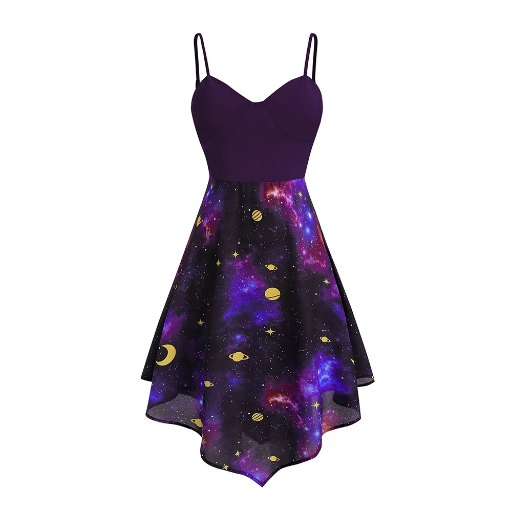 ROSE GAL Plus Size Moon And Star Starry Cami Dress Casual High Waisted Knee Length Spaghetti Strap Dress Asymmetrical Dress
ROSE GAL Plus Size Moon And Star Starry Cami Dress Casual High Waisted Knee Length Spaghetti Strap Dress Asymmetrical Dress