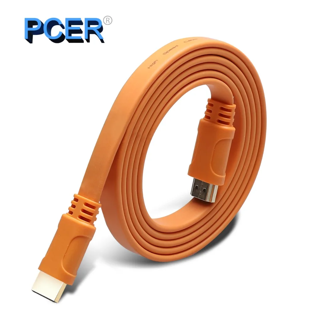 PCER HDMI Cable Flat 1.4/2.0 oxygen-free copper 4K*2K 3D image HDMI cord Ultra HD Cable 3840*2160 4K 60hz 30hz gold-plated tip
PCER HDMI Cable Flat 1.4/2.0 oxygen-free copper 4K*2K 3D image HDMI cord Ultra HD Cable 3840*2160 4K 60hz 30hz gold-plated tip