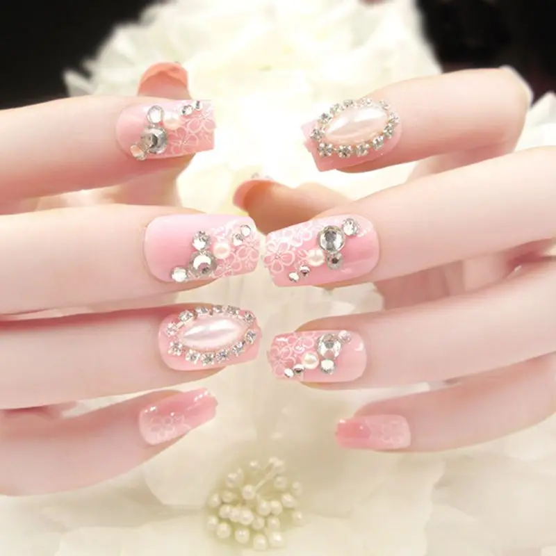Flat Fake Nail Light Pink Flowers False Nails Large Gem Rhinestones Nails Decoration Manicure Product Z044
Flat Fake Nail Light Pink Flowers False Nails Large Gem Rhinestones Nails Decoration Manicure Product Z044