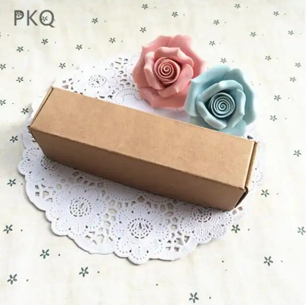 20pcs brown carton kraft paper box long sizes wedding gift