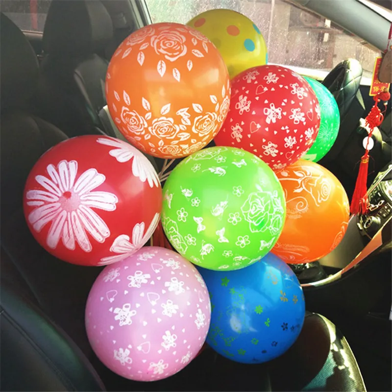5 шт. 2 г прозрачные латексные воздушные шары с цветами для дня рождения вечеринки