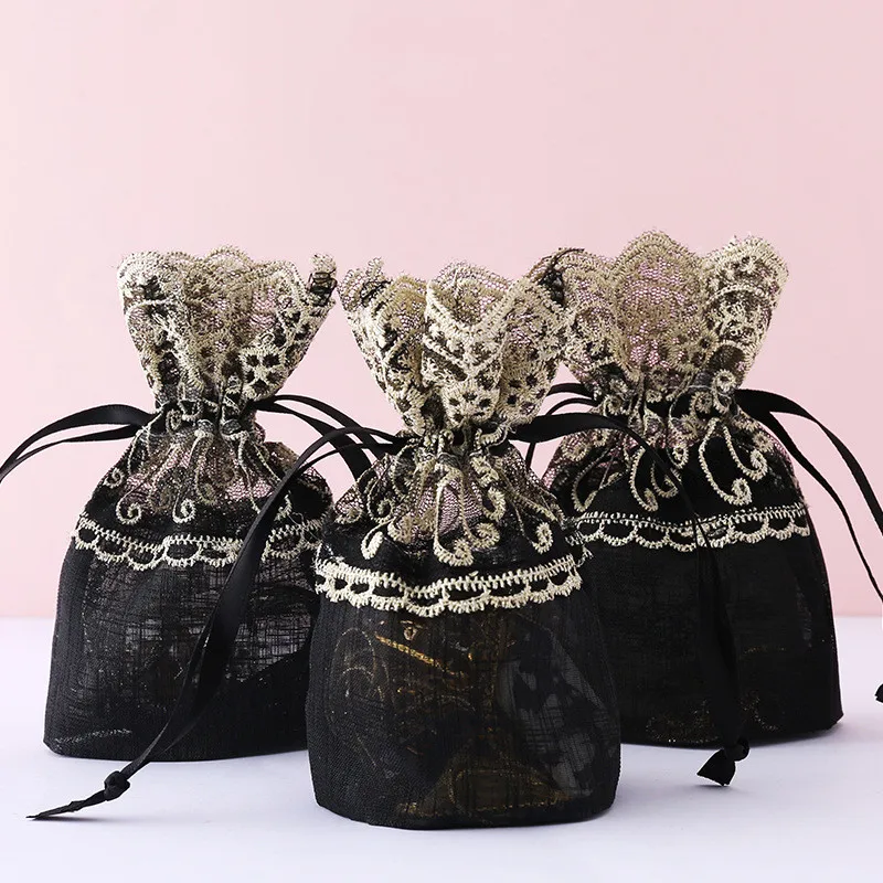36 x New Black Gold Flower Lace Jewelry Storage Bags Europe Polyester Silk Drawstring Pouches
36 x New Black Gold Flower Lace Jewelry Storage Bags Europe Polyester Silk Drawstring Pouches