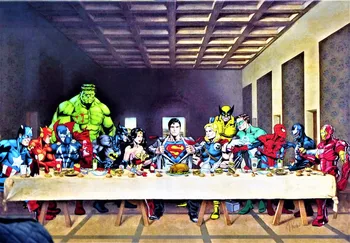Custom Printing Canvas Wall Decoration DC Comics Superheroes Poster The Last Supper Wall Sticker Mural Bedroom Wallpaper #2874#
Custom Printing Canvas Wall Decoration DC Comics Superheroes Poster The Last Supper Wall Sticker Mural Bedroom Wallpaper #2874#