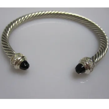 925 Silver Jwelry 5mm Cable Silver Bracelet with Black Onyx,Blue Topaz Rose Quartz,Garnet,Pearl,Morganite Bracelet
925 Silver Jwelry 5mm Cable Silver Bracelet with Black Onyx,Blue Topaz Rose Quartz,Garnet,Pearl,Morganite Bracelet