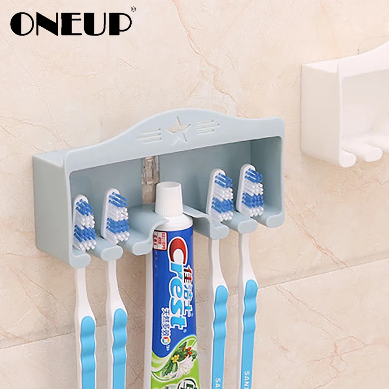 ONEUP Creative Toothbrush Holder Wall-mounted Storage Rack Free Punching Bathroom Set Multi-function Toothpaste Toothbrush Rack
ONEUP Creative Toothbrush Holder Wall-mounted Storage Rack Free Punching Bathroom Set Multi-function Toothpaste Toothbrush Rack