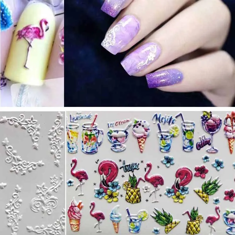 1pc Acrylic Engraved Flower Nail Sticker Embossed Flowers Flamingo 3D DIY Nail Water Decals Empaistic Nail Water Slide Decals
1pc Acrylic Engraved Flower Nail Sticker Embossed Flowers Flamingo 3D DIY Nail Water Decals Empaistic Nail Water Slide Decals