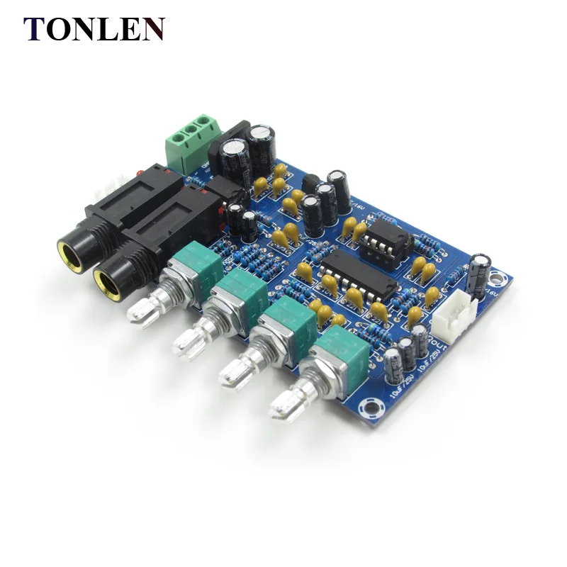 TONLEN KTV Reverb Power Amplifier Board PT2399 Amplifiers Preamp Tuning Board Dual AC12V NE5532 Classic Dual-amplifier MIC Board
TONLEN KTV Reverb Power Amplifier Board PT2399 Amplifiers Preamp Tuning Board Dual AC12V NE5532 Classic Dual-amplifier MIC Board