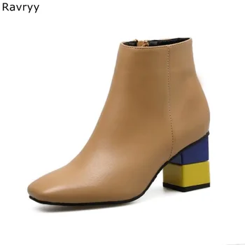 2018 Newest Fashion Square Toe Woman Ankle Boots Yellow Thick Heel Short Boot Street Style Slip-on Female Motorcycle Boots
2018 Newest Fashion Square Toe Woman Ankle Boots Yellow Thick Heel Short Boot Street Style Slip-on Female Motorcycle Boots