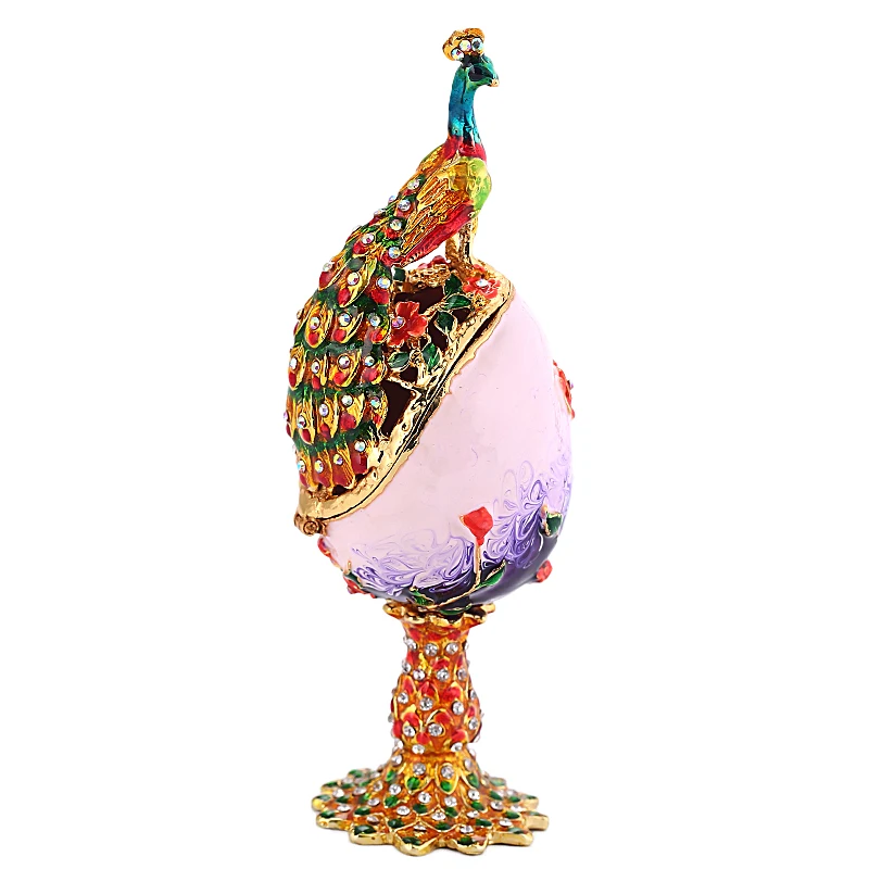 Retro Diamante Peacock Easter Egg Figurine Enamelled Jewelry Box Ring Storage Engagement Wedding Favors
Retro Diamante Peacock Easter Egg Figurine Enamelled Jewelry Box Ring Storage Engagement Wedding Favors