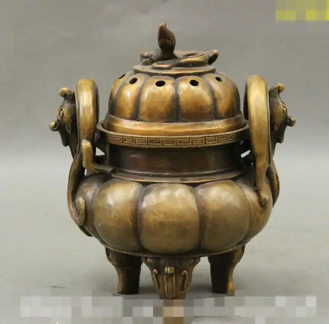 S03994 8" China Bronze Buddhism Dragon Elephant Head Beast Statue Incense Burner Censer (B0413)
S03994 8" China Bronze Buddhism Dragon Elephant Head Beast Statue Incense Burner Censer (B0413)