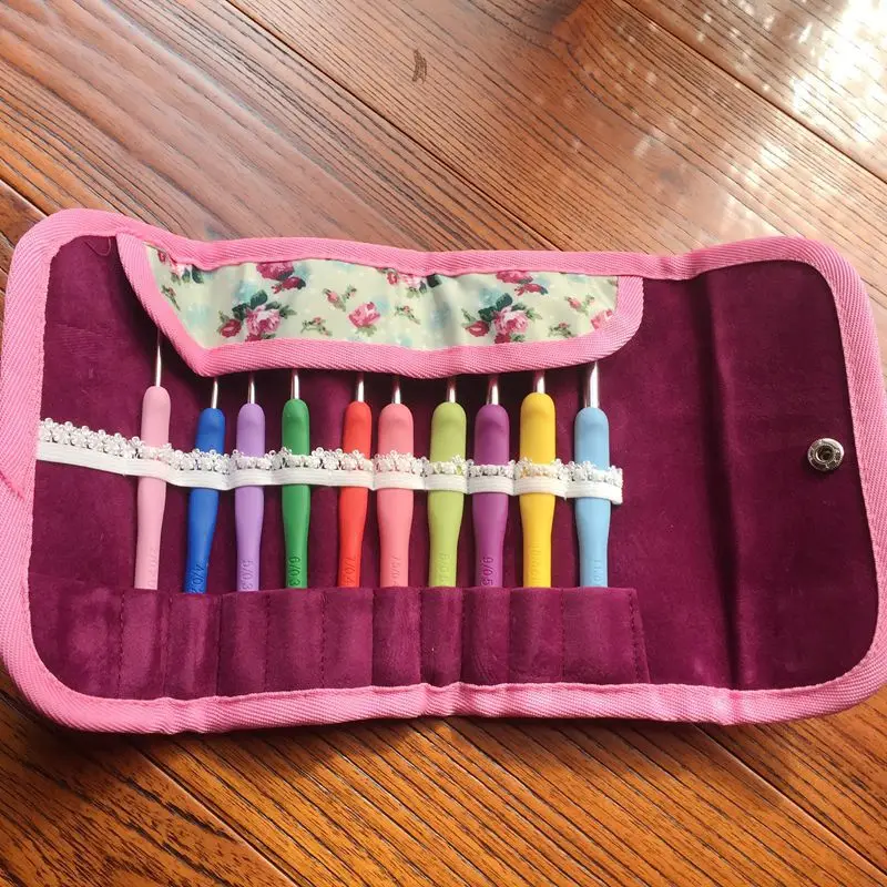 10pcs/set Weaving Tools Multi-colour Aluminum Crochet Hooks Needles Knit Sweater Needle Soft Handle With Cloth Bag
10pcs/set Weaving Tools Multi-colour Aluminum Crochet Hooks Needles Knit Sweater Needle Soft Handle With Cloth Bag
