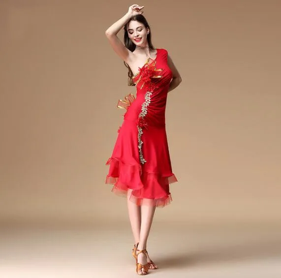 Women Latin Dance Dress Modern Carmen Tango Dance Skirt Competition Red Purple M L
Women Latin Dance Dress Modern Carmen Tango Dance Skirt Competition Red Purple M L