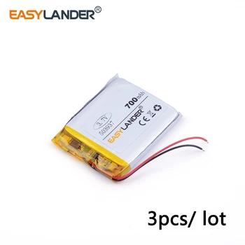3pcs /Lot 503937 3.7v lithium Li ion polymer rechargeable battery MP3 MP4 700MAH small toy sound box driving recorder camcorder
3pcs /Lot 503937 3.7v lithium Li ion polymer rechargeable battery MP3 MP4 700MAH small toy sound box driving recorder camcorder