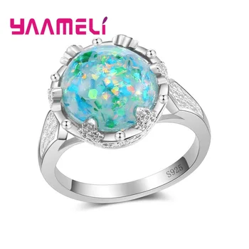 Mothers Day Best Present Elegant Green Round Opal Finger Rings For Women 925 Sterling Silver Jewelry For Women Jewelry
Mothers Day Best Present Elegant Green Round Opal Finger Rings For Women 925 Sterling Silver Jewelry For Women Jewelry