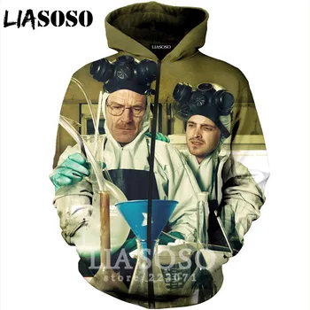 LIASOSO 2019 Winter New Men Women Fashion Sweatshirt 3D Print TV Series Breaking Bad Zipper Hoodie Long Sleeve Top Coat B186-26
LIASOSO 2019 Winter New Men Women Fashion Sweatshirt 3D Print TV Series Breaking Bad Zipper Hoodie Long Sleeve Top Coat B186-26