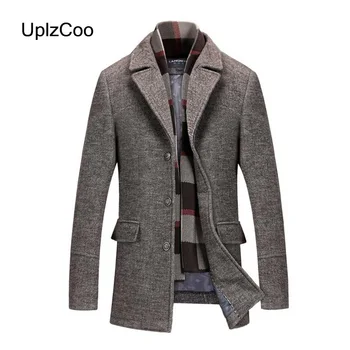 UplzCoo 2019 Autumn Winter Solid Warm Male Wool Jackets Thick Button Windproof Woolen Men's Business coat Send a Scarf 4XL FM148
UplzCoo 2019 Autumn Winter Solid Warm Male Wool Jackets Thick Button Windproof Woolen Men's Business coat Send a Scarf 4XL FM148