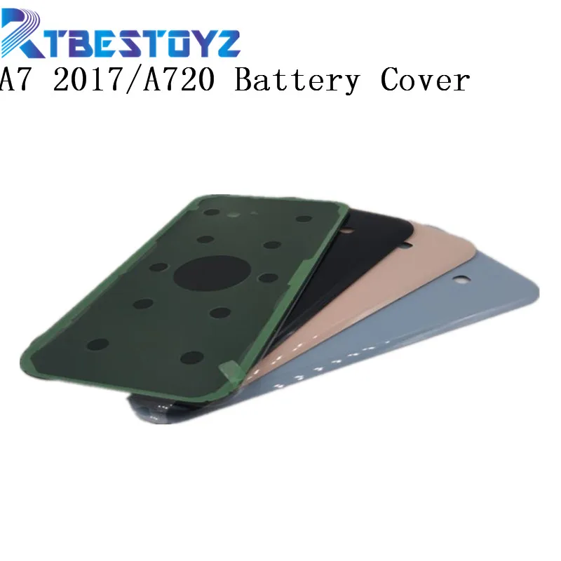 Задняя крышка батарейного отсека RTBESTOYZ для Samsung Galaxy A7 2017 A720 A720F задняя стеклянный
