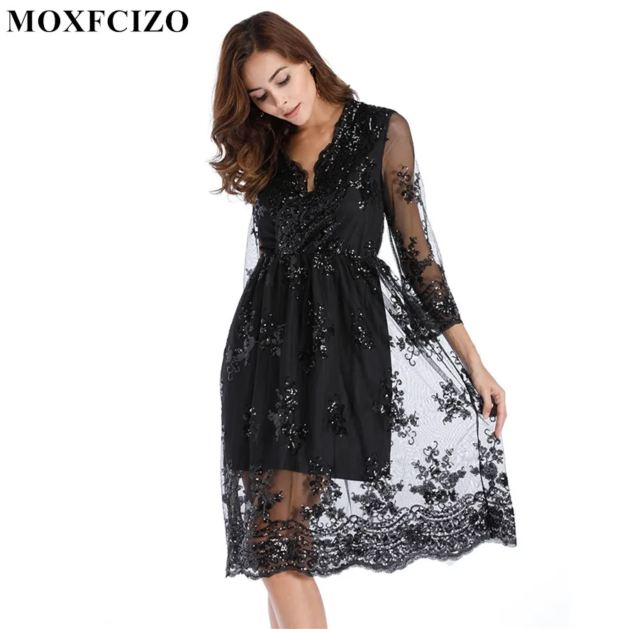 Ladies V neck long sleeve sequin party dresses women Sexy mesh streetwear christmas midi dress female autumn Women dress vestido
Ladies V neck long sleeve sequin party dresses women Sexy mesh streetwear christmas midi dress female autumn Women dress vestido