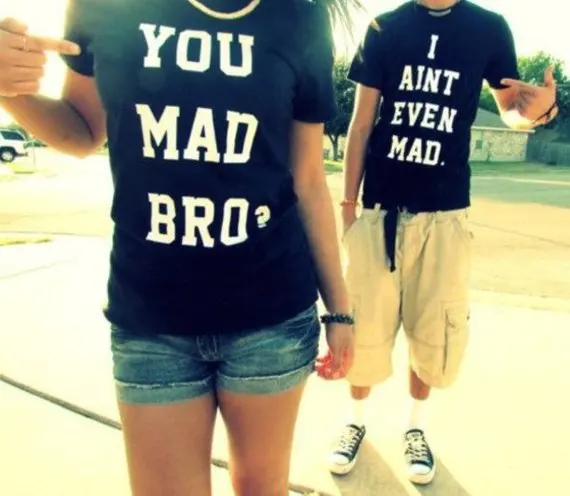 Sugarbaby Couples Matching T-shirts You Mad Bro Cool Vintage Tees Funny T shirt Short Sleeve Fashion Tumblr T shirt Drop Ship
Sugarbaby Couples Matching T-shirts You Mad Bro Cool Vintage Tees Funny T shirt Short Sleeve Fashion Tumblr T shirt Drop Ship