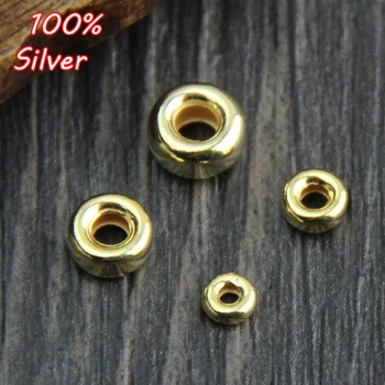 10pcs 925 Sterling Silver Color DIY Beaded Material 24K Gold Beaded Plate Wheel Positioning Bead Spacer
10pcs 925 Sterling Silver Color DIY Beaded Material 24K Gold Beaded Plate Wheel Positioning Bead Spacer