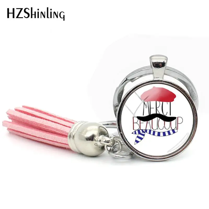 2018 New Merci Beaucoup Tassel Keychain Thank You Keychians Glass Dome Cabochon Jewelry Photo Key Chain Women
2018 New Merci Beaucoup Tassel Keychain Thank You Keychians Glass Dome Cabochon Jewelry Photo Key Chain Women