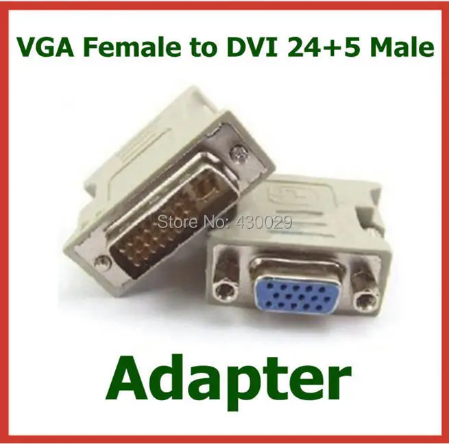 500pcs Adapter DVI 24+5 Male to 15 Pin VGA Female Converter VGA Female to DVI Male Connector for PC HDTV DHL
500pcs Adapter DVI 24+5 Male to 15 Pin VGA Female Converter VGA Female to DVI Male Connector for PC HDTV DHL