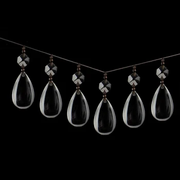 10pcs 2 inch Crystal Teardrop Pendant + 14mm Octagon Beads Bow Tie Connector Chandelier Prisms Parts (Clear)
10pcs 2 inch Crystal Teardrop Pendant + 14mm Octagon Beads Bow Tie Connector Chandelier Prisms Parts (Clear)