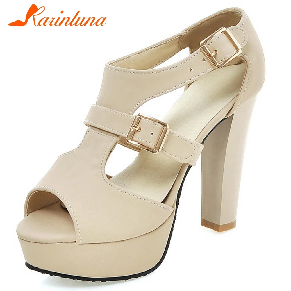 KARINLUNA 2019 New Retrol Platform Sandals Woman Summer High Heel Sandals Woman Party Shoes Women Large Size 34-43
KARINLUNA 2019 New Retrol Platform Sandals Woman Summer High Heel Sandals Woman Party Shoes Women Large Size 34-43