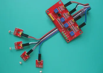 Free shipping 4-way photo sensor module / light sensor / photoresistor module / for light detection 
Free shipping 4-way photo sensor module / light sensor / photoresistor module / for light detection