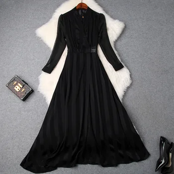 Spring Elegant Ladies Office Dress 2019 Women Long Sleeve Irregular Pleated Chiffon Long Dress Runway Designer Dress
Spring Elegant Ladies Office Dress 2019 Women Long Sleeve Irregular Pleated Chiffon Long Dress Runway Designer Dress