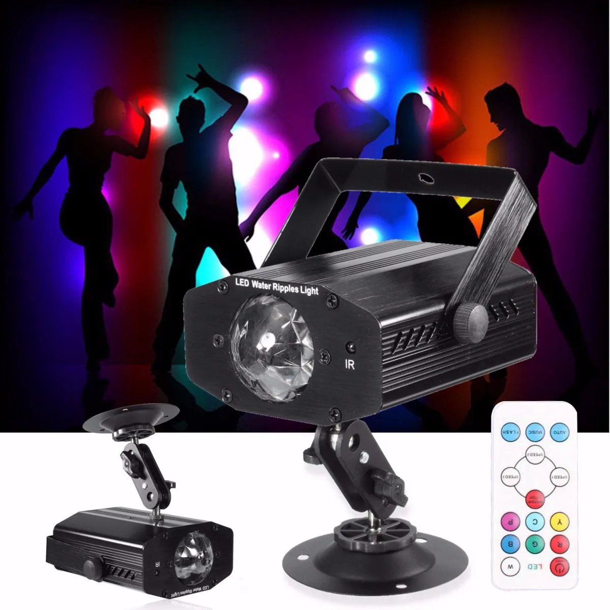 3W RGB 7 Color Water Wave Effect LED Laser Projector Stage Light with Remote Control for Club Bar DJ KTV Disco Party Lamp
3W RGB 7 Color Water Wave Effect LED Laser Projector Stage Light with Remote Control for Club Bar DJ KTV Disco Party Lamp