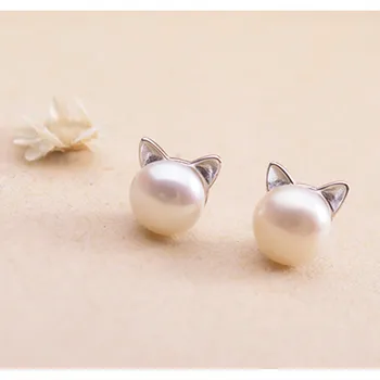 E0166 Fashion Jewelry Simulated Pearl Stud Earrings Sweet Cute Cat Ear Design Stud Earrings For Women Korean Style Wholesale
E0166 Fashion Jewelry Simulated Pearl Stud Earrings Sweet Cute Cat Ear Design Stud Earrings For Women Korean Style Wholesale