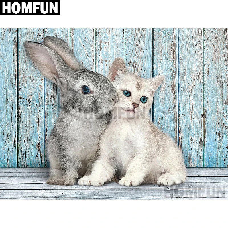 HOMFUN Full Square/Round Drill 5D DIY Diamond Painting "Cat & Rabbit" Embroidery Cross Stitch 5D Home Decor Gift A02024
HOMFUN Full Square/Round Drill 5D DIY Diamond Painting "Cat & Rabbit" Embroidery Cross Stitch 5D Home Decor Gift A02024