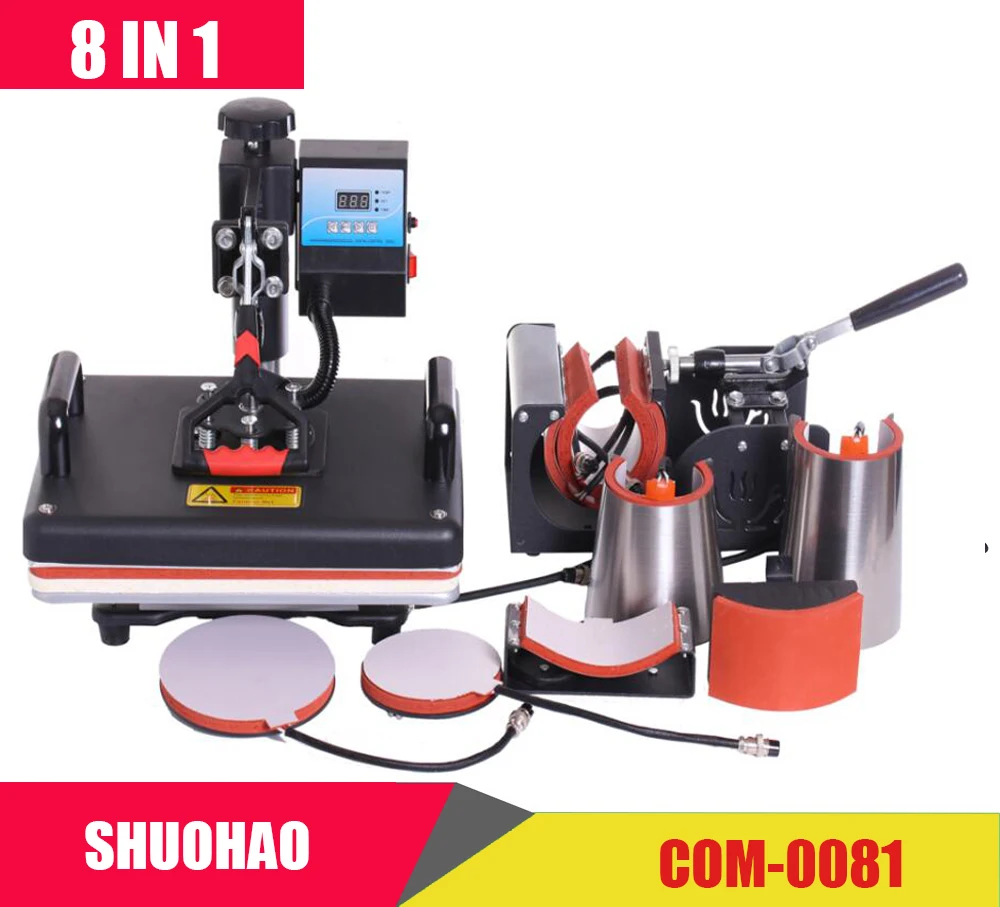 Cheap 30*38CM 8 in 1 Combo Heat press Machine Sublimation Printer 2D Heat Transfer Machine for Cap Mug Plate Tshirts CE Approved
Cheap 30*38CM 8 in 1 Combo Heat press Machine Sublimation Printer 2D Heat Transfer Machine for Cap Mug Plate Tshirts CE Approved