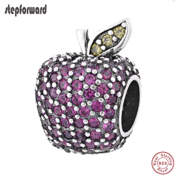 STEP FORWARD Luxury brand purple charms 925 Sterling silver bead Apple Zircon Charms Crystal Leaf Fits DIY Bracelets
STEP FORWARD Luxury brand purple charms 925 Sterling silver bead Apple Zircon Charms Crystal Leaf Fits DIY Bracelets