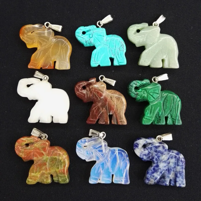 Wholesale mixed Carved natural stone elephant Pendants semi-precious stone for jewelry making 8pcs/lot free shipping
Wholesale mixed Carved natural stone elephant Pendants semi-precious stone for jewelry making 8pcs/lot free shipping