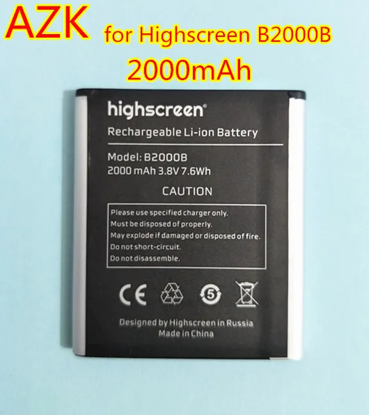 

B-TAIHENG 1Pcs High Quality New B2000B Battery for Highscreen WinWin win win B2000B Mobile Phone in stock 3.8V 2000mAh