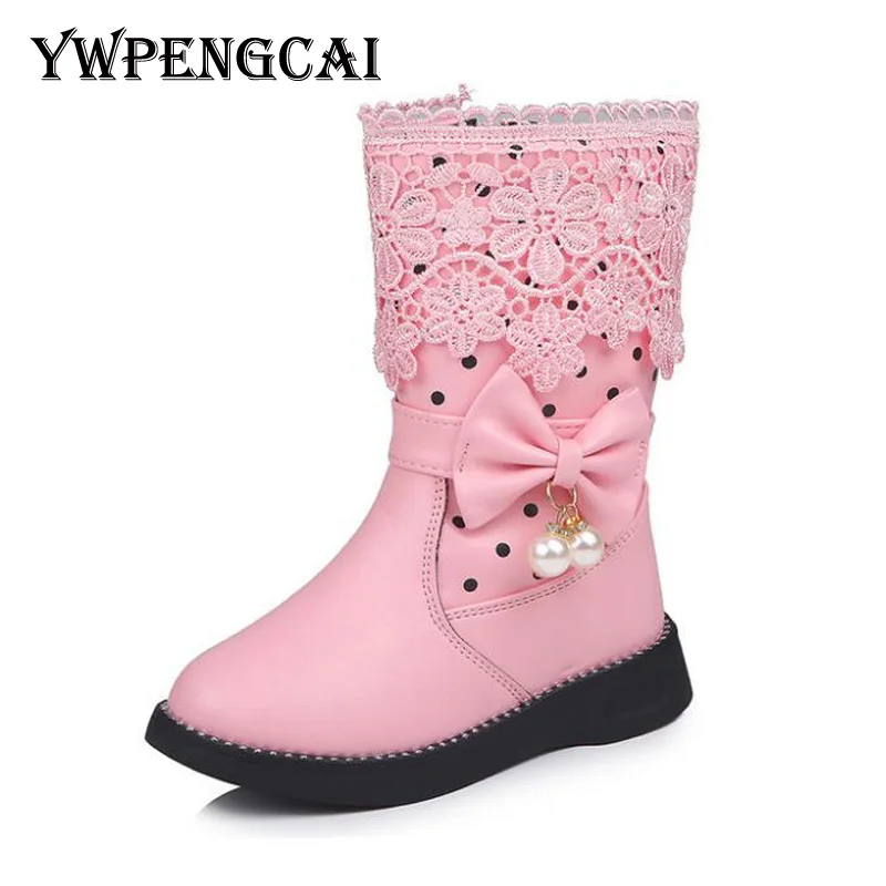 Size 27-37 Children Lace Bow Princess Boots Autumn Winter Girls Thick Warm Snow Boots Mid-Calf Girls PU Leather Boots
Size 27-37 Children Lace Bow Princess Boots Autumn Winter Girls Thick Warm Snow Boots Mid-Calf Girls PU Leather Boots