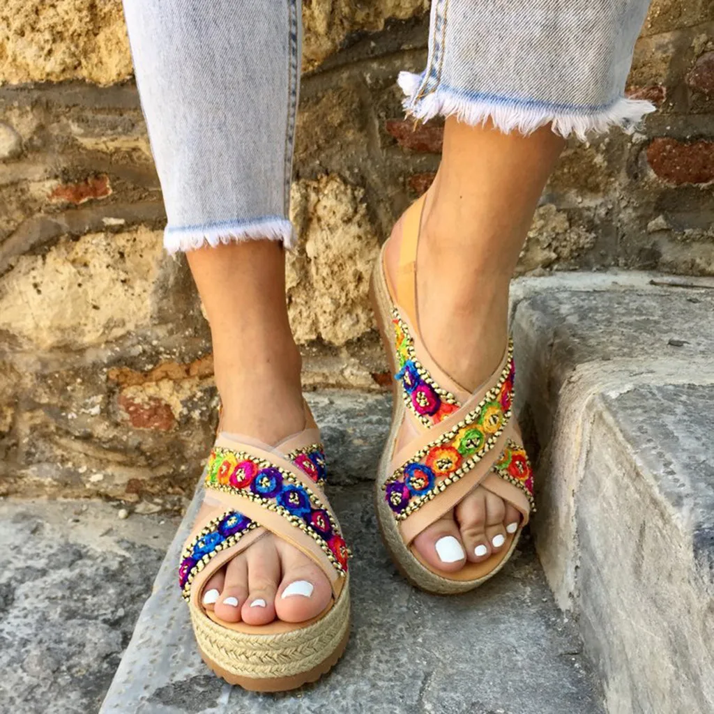 XINIU Women Ladies Fashion Peep Toe Flower Woven Bohemia Sandals Buckle Flat Thick Bottom Casual Leather Sandals #0410
XINIU Women Ladies Fashion Peep Toe Flower Woven Bohemia Sandals Buckle Flat Thick Bottom Casual Leather Sandals #0410