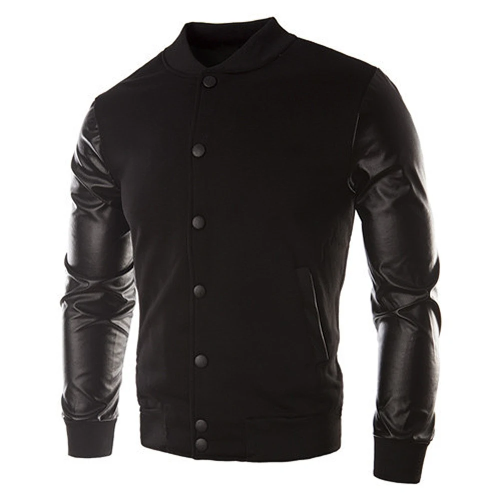 Hot Sweater PU Leather Collar Sweater Personalized Baseball Stitching Clothes Man
Hot Sweater PU Leather Collar Sweater Personalized Baseball Stitching Clothes Man