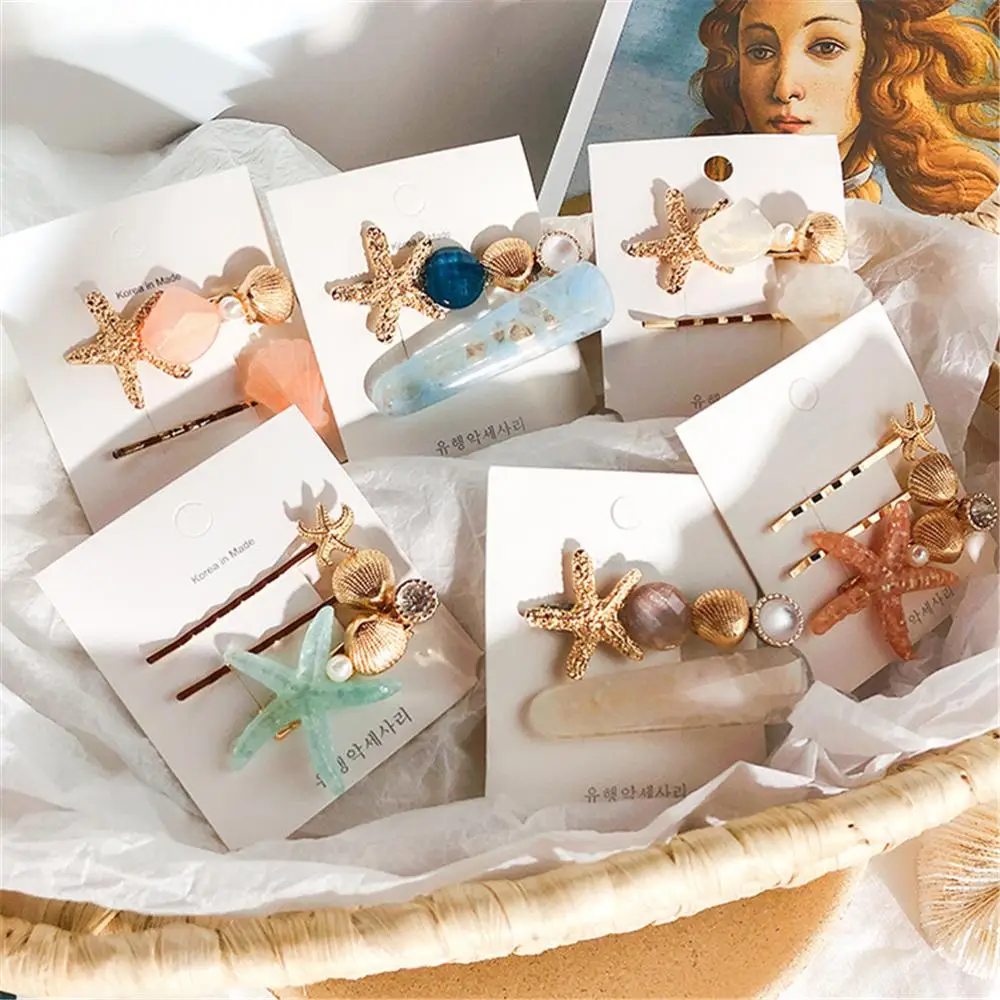 2/3Pcs/Set Ins Starfish Shell Hairpin Barrettes Headwear Hair Grip Girls Hair Clip Hair Accessories
2/3Pcs/Set Ins Starfish Shell Hairpin Barrettes Headwear Hair Grip Girls Hair Clip Hair Accessories